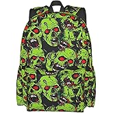 Guiteinyi Green Skull Kids Backpack Large Capacity Teenager School Bag Casual Backpacks For Children Boys Girls