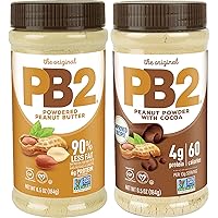 PB2 Powdered Peanut Butter Bundle, Keto Diet, Gluten Free, Mix in Protein Shakes & Smoothies, Low Carb, Original Peanut Butte