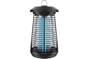 Bug Zapper Outdoor, Mosquito Kills,Mosquito Trap Flying Insects Zapper with 4200V 18W IPX4 Waterproof Flame Retardant ABS Hou