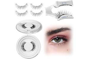 Fowendia Magnetic Eyelashes Natural Look, Soft Magnetic Lashes Kit with Applicator,3D Effect Reusable Magnetic Eyelashes No G