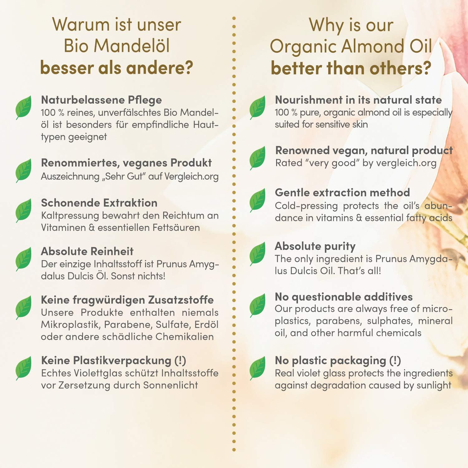 Satin Naturel Organic Almond Oil 100ml, Cold-Pressed Vegan Skincare Rich in Vitamins - Image 4