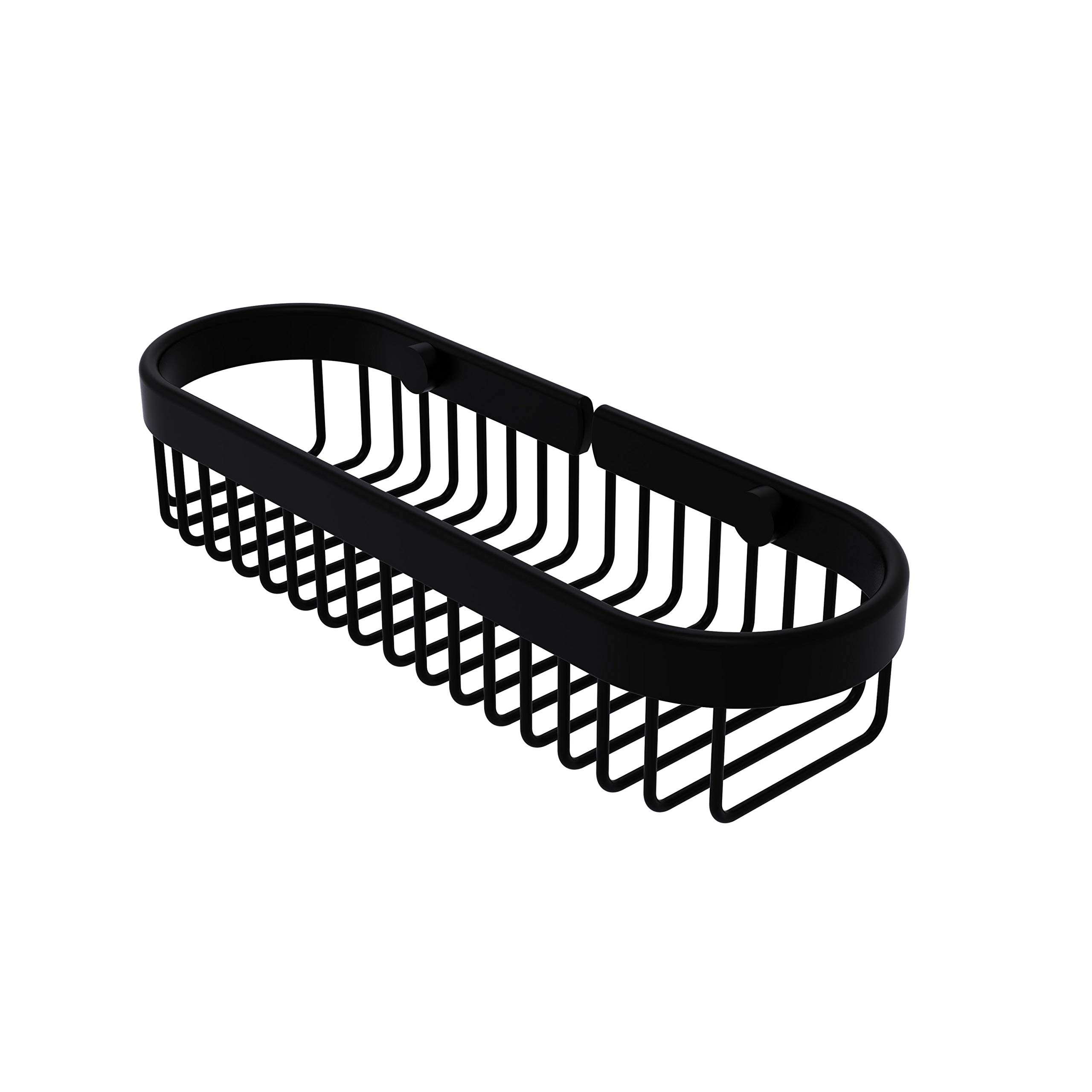 Allied Brass BSK-200LA-BKM Oval Toiletry Wire Basket Shower, Matte Black