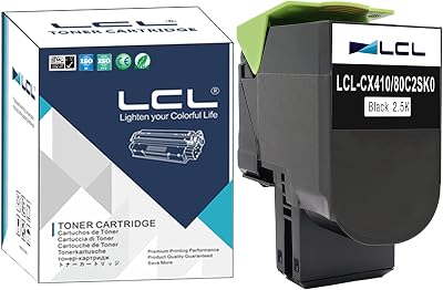 LCL Black Toner Cartridge for Lexmark 802SK CX310 CX410 CX510 80C2SK0 (1 Pack)