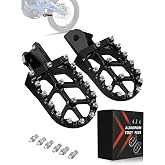 JFG RACING Electric Dirt Bike Foot Pegs for Surron Light Bee X/E Ride Pro | 7075 aluminum,CNC Pedals Rests,for E Ride Pro S SS SR/CRF150F CRF230F 03-19/CRF250F 19-24/XR150L 15-24/KDX200 83-94,black