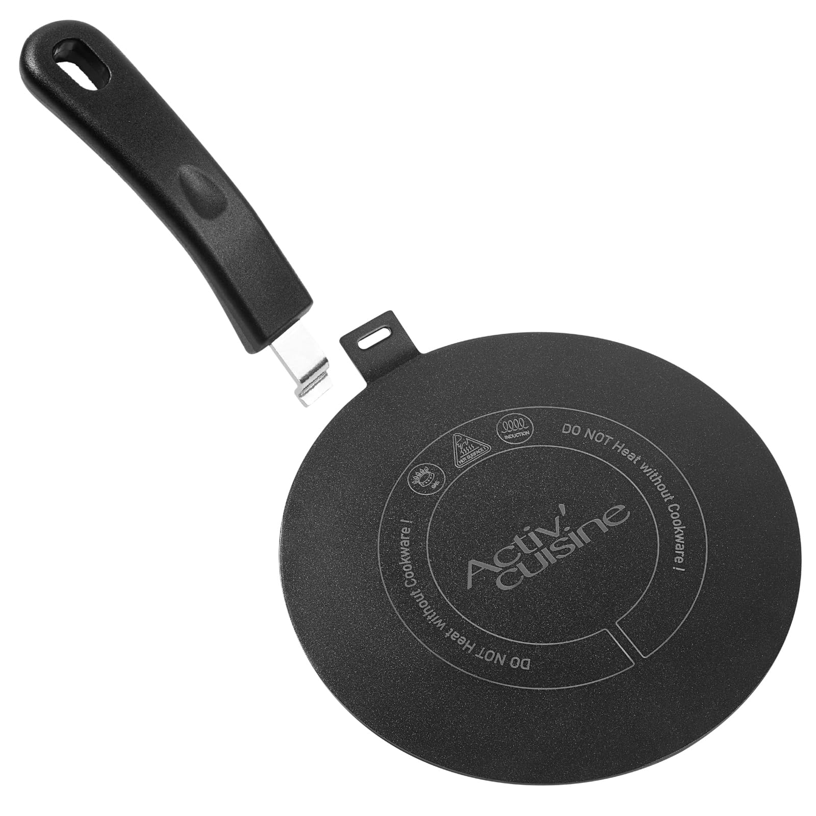 Photo 1 of Stainless Steel Heat Diffuser for Electric Glass Gas Ceramic Cooktop, Induction Adapter Simmer Plate, Gas Stove Converter Disk with Removable Handle, Black 7.87 inch