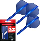 Target Darts K-Flex No2 Integrated Flights & Shafts Blue Pack of 3