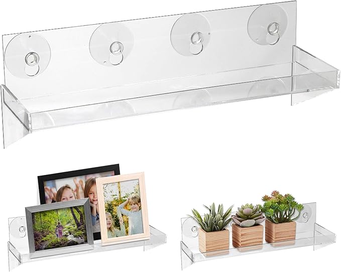 Urban Leaf Suction Cup Shelf for Plants Window Bathroom or Kitchen