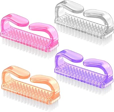 Larbois Nail Cleaning Brush with Plastic Handle Soft Bristles Home Spa