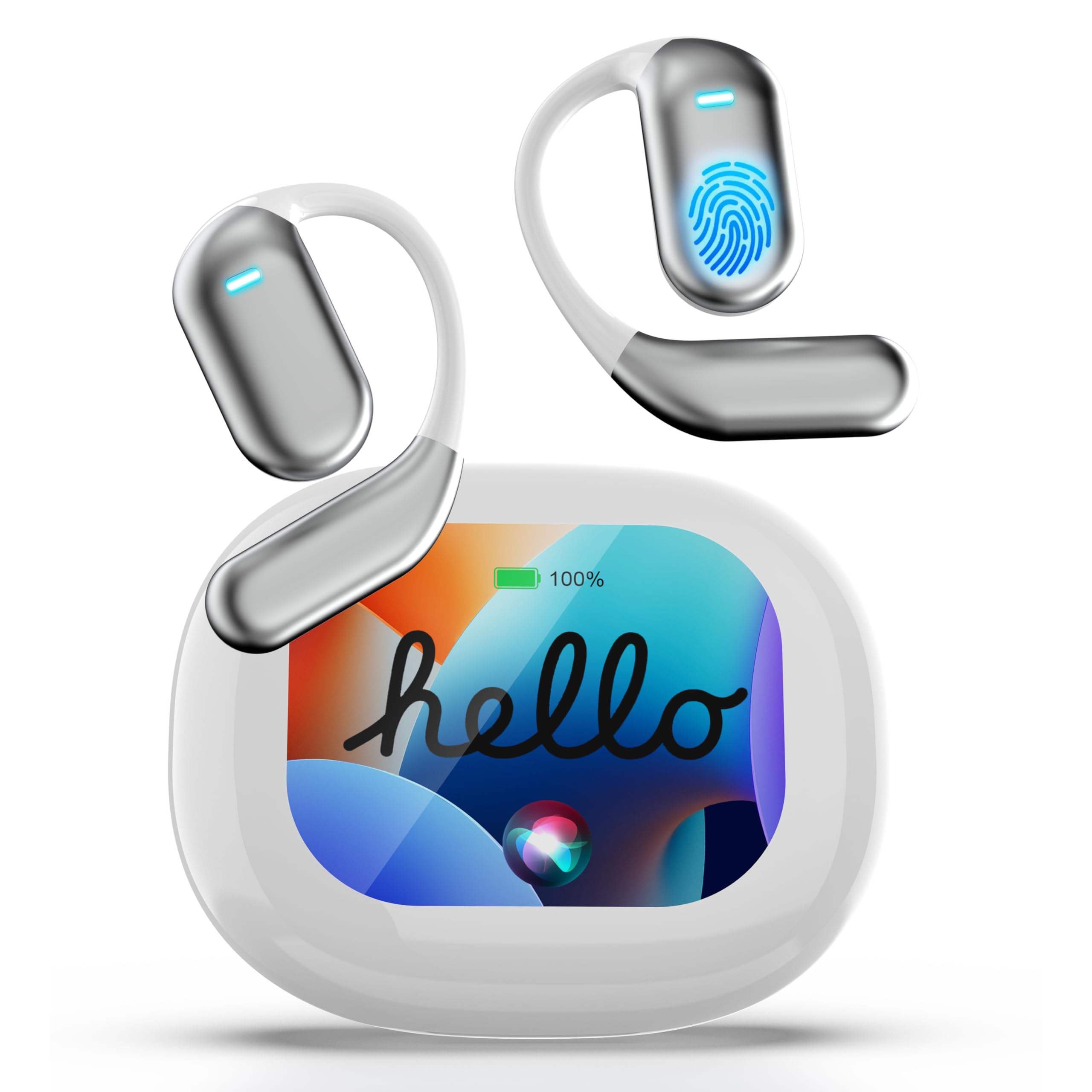Photo 1 of diujzld AI Real Time Language Translator Earbuds, AI Language Translator Earphone 3-in-1 Accents & Long Battery Life Translation Earbuds OWS 144 Languages & 8 Offline for Travel Business(Milky White)