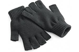 Beechfield Unisex Plain Basic Fingerless Winter Gloves