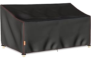 HOLDCOVER Patio Sofa Cover, 3-Seater 420D Outdoor Couch Covers Waterproof Winter, Patio Furniture Cover Loveseat, Outdoor Sofa Covers with Anti UV and No Tears, No Fading(Black, 78" W x 34" D x 31" H)