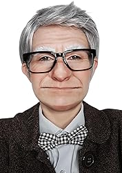 ALLAURA Old Man Wig Grey Wig Silver Wig Grandpa Wig