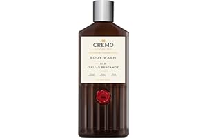 Cremo Body Wash Men, Notes of Italian Bergamot, Neroli Blossom, and Fresh Vetiver, Rich-Lathering Italian Bergamot, 16 Fl Oz