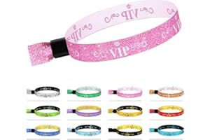 COMFLORA 100 Colored Wristbands - Lightweight Pink Concert Party Wrist Straps