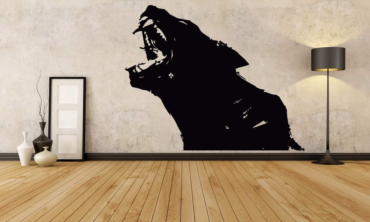 Amazon Com Wall Decals Decor Cat Decal Cat Sticker King Of Beasts Pain Scream Battle Beast King Gym Nature Made In Usa Nursery Decor Ld30 Home Kitchen