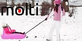 Molti Children's Sledge with Safety Belt for Toddlers Up to 3 Years Pink view 9