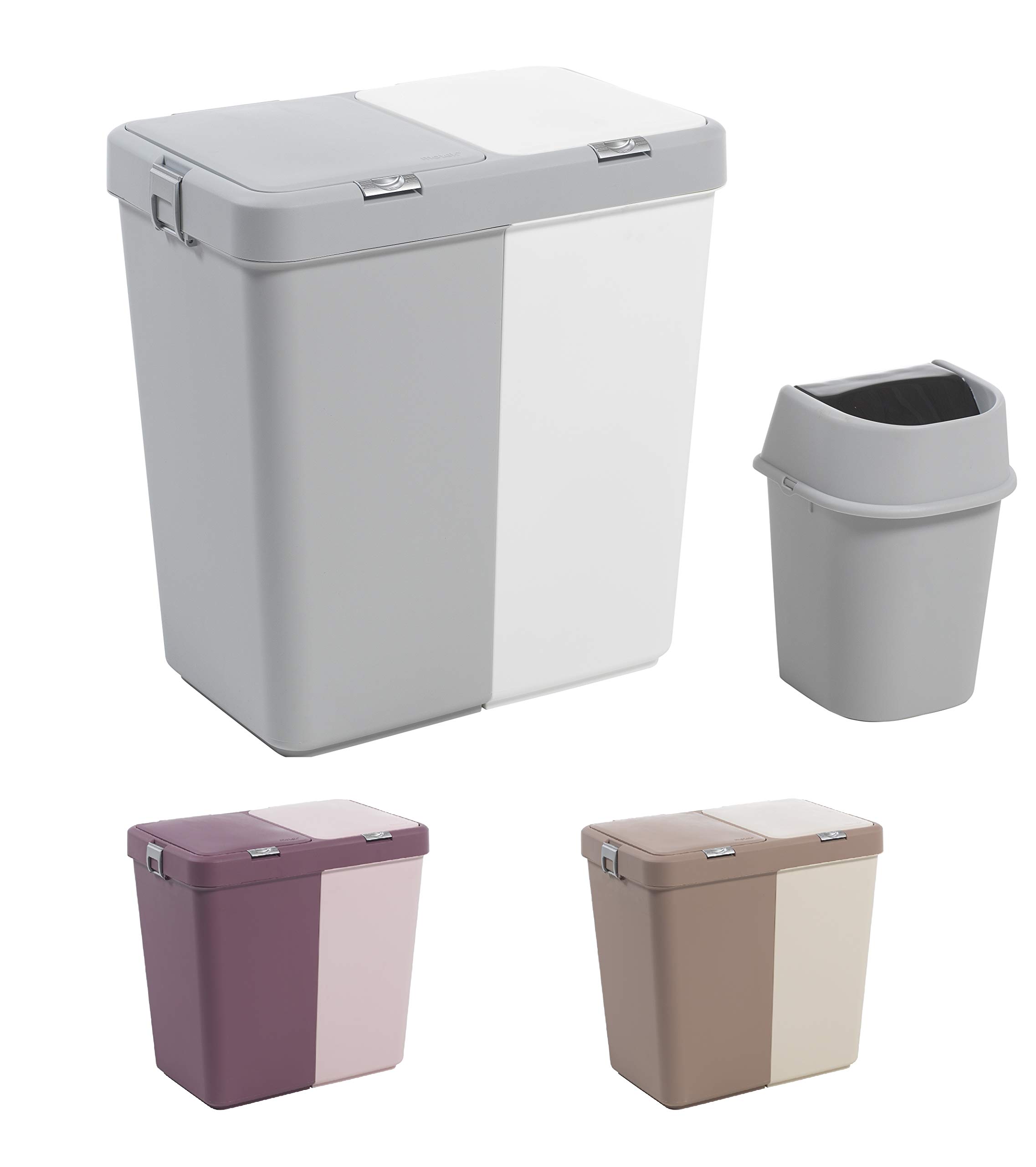 Mabel Home Plastic Laundry Hamper with Lid, 2