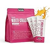 HerColla Liquid Collagen for Women, 10000mcg Biotin, 8000mg Multi Type Collagen Peptides, Hyaluronic Acid, Vitamin C, Skin, Nail, Hair Supplement, Orange Flavor, 10 Fl oz. (10 FL Oz (Pack of 1))