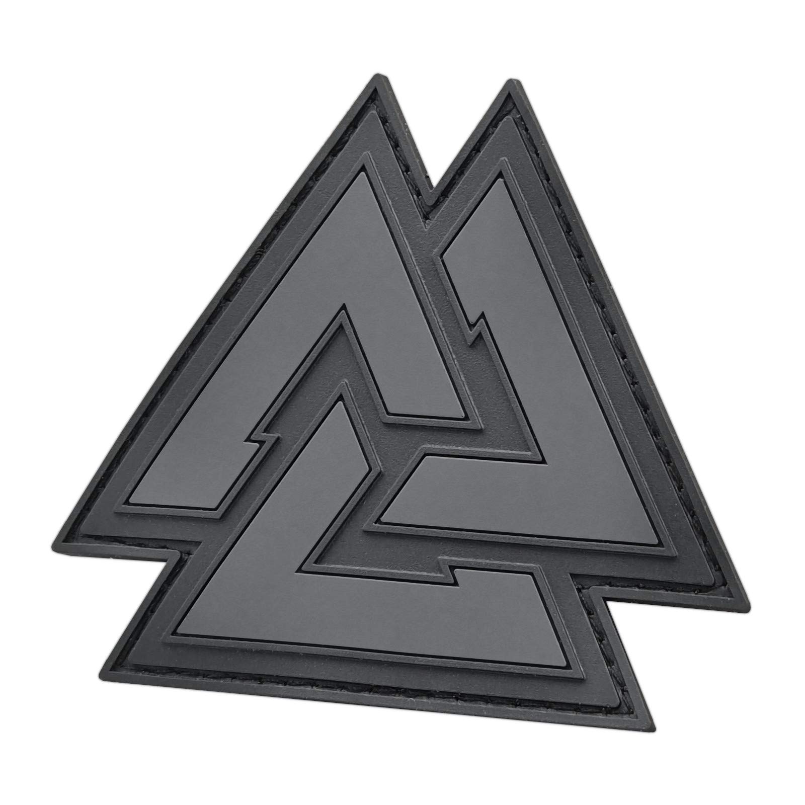 Blackout Valknut Viking Rune Norse Odin Morale PVC 3D Rubber Touch Fastener Patch