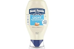 Best Foods Mayonnaise Light Mayo 1 ct For a Creamy Condiment or Sandwich Spread 60% Less Fat and Calories than Regular Mayonnaise 20 oz