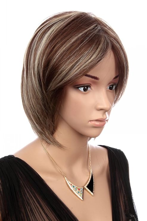 Prettyland C1488 Parrucca Capelli Corti 30cm Capelli Lisci
