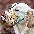 Dog Muzzle, Printed Basket Muzzle for Small Medium Large Dogs Dachshund, Beagle, German Shepherd, Breathable Pet Muzzles to Prevent Biting Chewing Scavenging, Allows Panting and Drinking