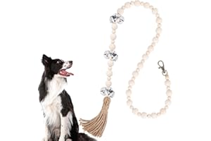 Meplait Dog Doorbells, Dog Doorbells for Potty Training, Adjustable Hanging Door Bell with 9 Bells Dog Bells to Go Outside for Small Medium Large Dogs (Nature)