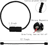 OCIOLI 4 Pack Magnetic Curtain Tiebacks with Braided Rope Black view 4