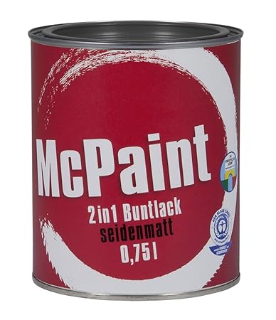 McPaint 2in1 Buntlack Grundierung und Lack in einem für Innen und Außen. PU verstärkt - speziell für Möbel und Kinderspielzeu