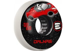 RollerBones Eulogy Pro Jeff Dalnas Signature Wheel Rocket Man Aggressive Inline Wheel 58mm 88A 4pk White