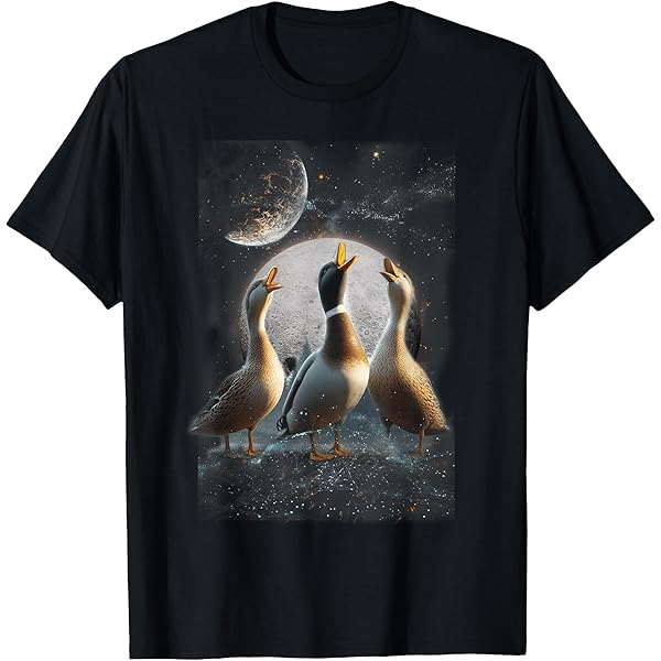 Amazon.com: 3 Ducks Howl At Moon | Funny Weird Cursed Pekin Duck