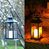 Tomshine Solar Garden Lanterns Outdoor Hanging Waterproof Lights Two Pack Black view 3