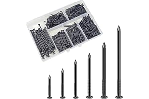 Wensilon Black High Strength Nails Kit, Hanging Nails Kit, Wall Nails Kit, Wood Nails Kit, Long Nails Kit