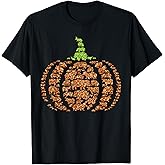 Group Hippos Pumpkin Cute Shape Halloween Thanksgiving T-Shirt