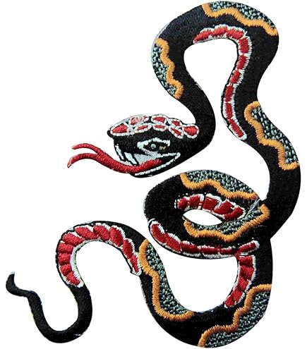 COBRA Bone Beads 1連 Amazon.com: King Cobra Hooded Snake Coiled Embroidered 4