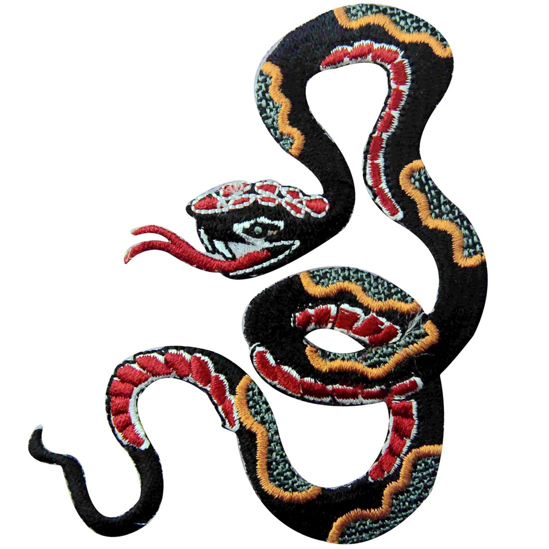 Pattern Snake Embroidered Badge Iron On Sew On Patch