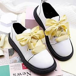 WEGOODZF Ribbon Satin Sneakers Shoelaces: 2 Pair