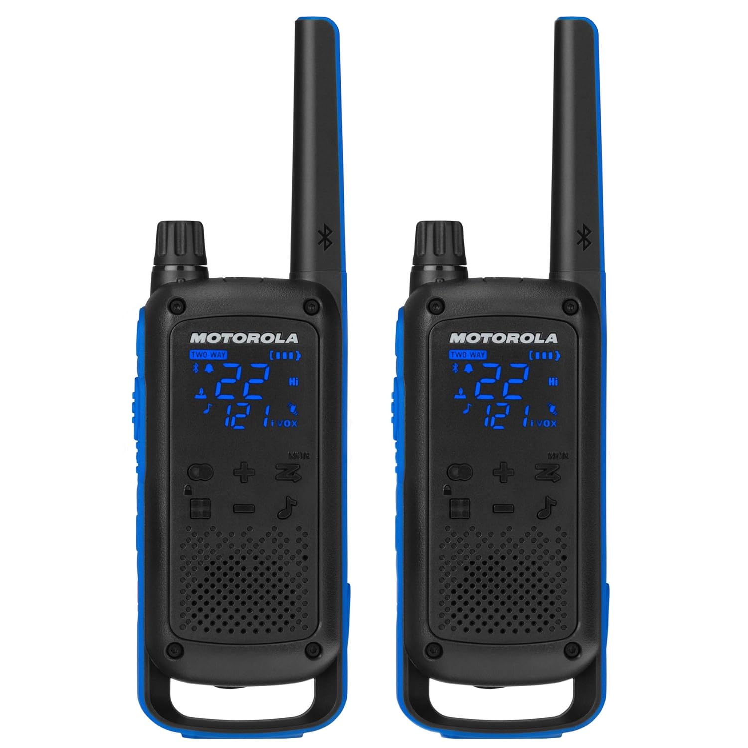 Motorola Solutions Talkabout 2 Way Radios Black Blue 2 Pack Amazon 