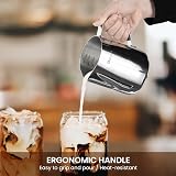 Dailyart 600ml Milk Frother Jug 304 Stainless Steel Dripless Spout Latte Pitcher view 3