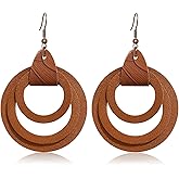 unixmoment Bohemian Multi Layer Leather Hollow Round Circle Dangle Drop Earrings Retro Ethnic PU Hook Earrings For Women