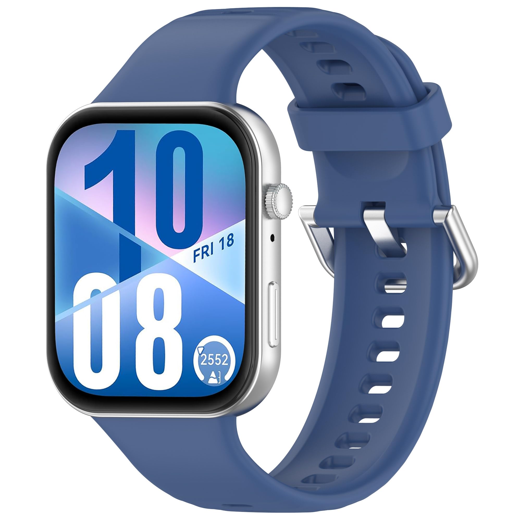 Wownadu Straps Compatible for Huawei Watch Fit 4/4 Pro / 3 Strap Midnight Blue Silicone Adjustable Classic Wristbands for Men Women Replacement Watchbands (Strap Only)