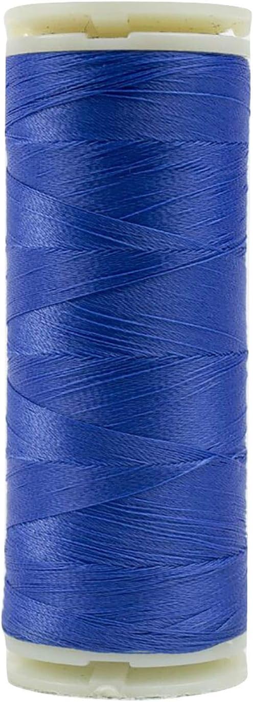 WonderFil, Specialty Threads, InvisaFil, 2-Ply Cottonized Soft Polyester, Silk-Like Thread for Fine Sewing, 100wt - Soft Royal Blue, 400m