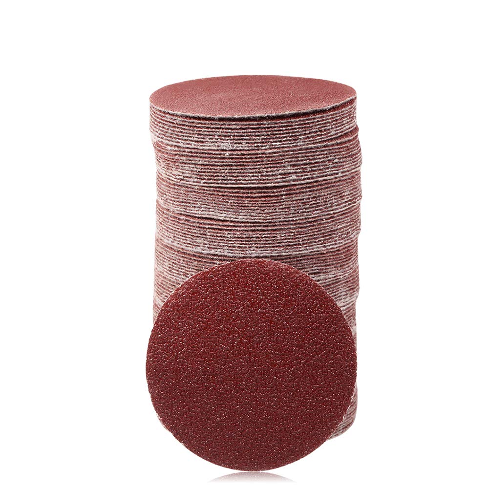 SPEEDWOX 100pcs Sanding Discs 3 inch Sandpaper 40 Grit Hook and Loop Sanding Discs for Drill Grinder Rotary Tools No Hole