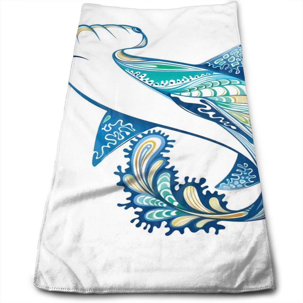 Hammer Head Shark Towels 30 X 70 Cm/12 X 27.5 Inch,Towel for Furniture,Bathroom,Beach,Yoga,Camping,Swimming,Sports,Hotel and Spa Etc Daily Needs