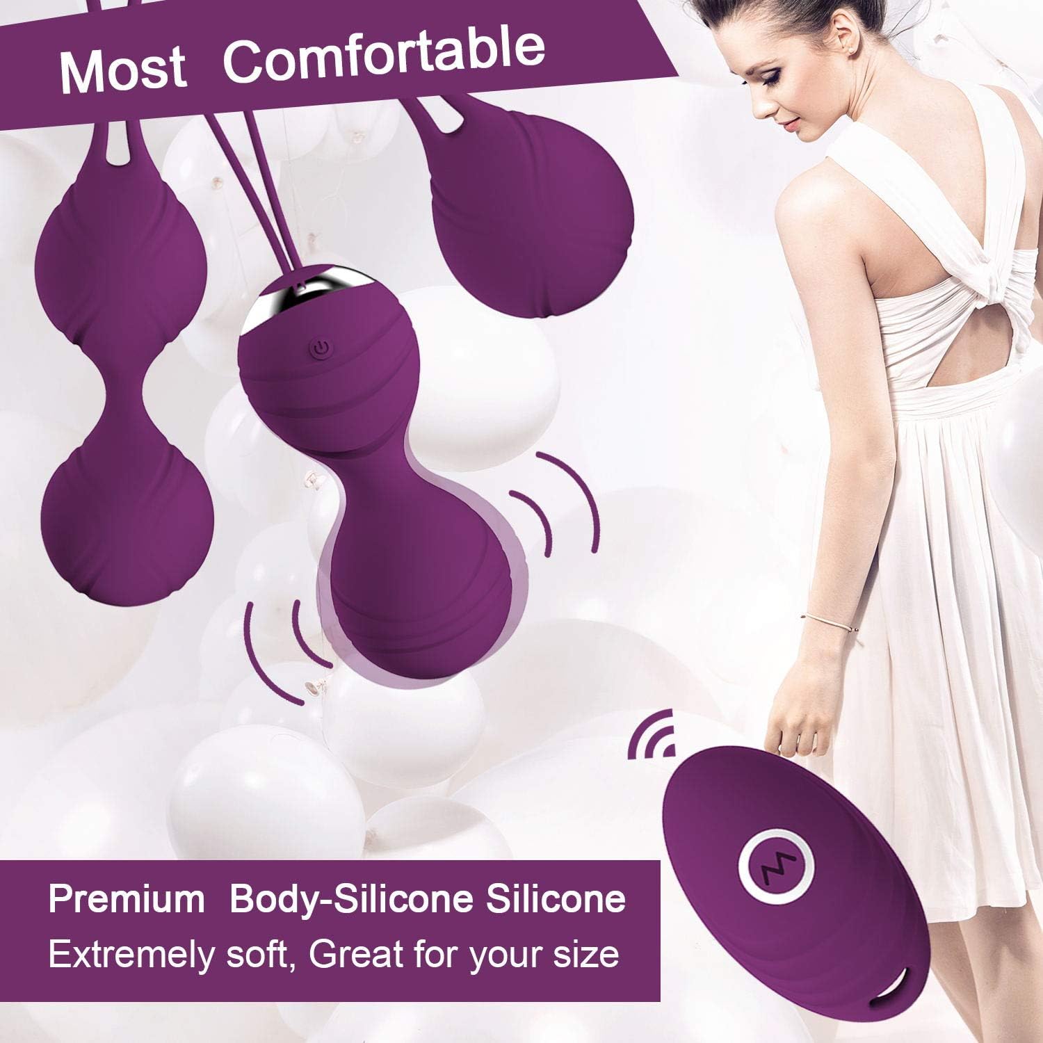 Kegel Exercise Weights for Women - Ben Wa Kegel Balls for Beginners & Advanced Pelvic Floor Exercises, 3 Weights Kegel Exercise Products Training Kits for Resolves Incontinence & Bladder Control: Health & Personal Care