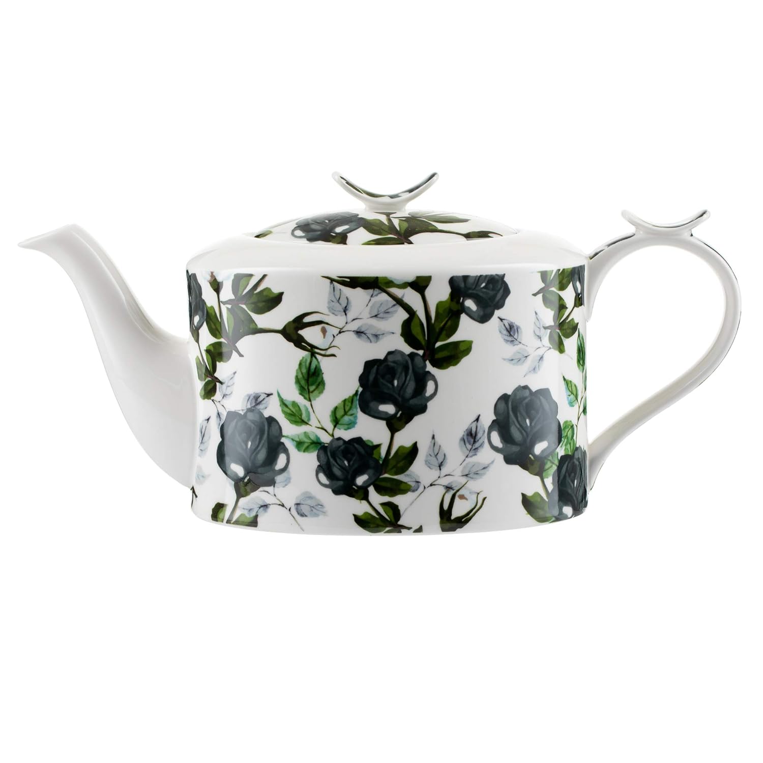 Jameson & Tailor - Tetera moderna y ovalada de porcelana brillante ...