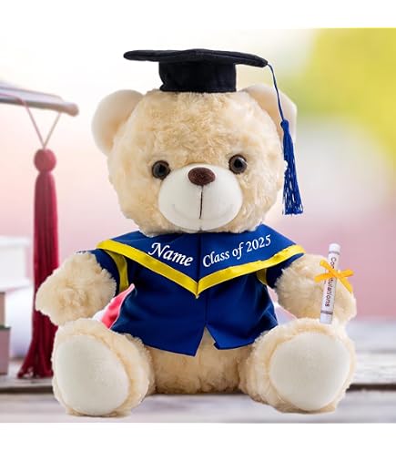 Ours en peluche de remise de diplôme 2025, cadeau de remise de diplôme