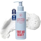 First Aid Beauty Ultra Gentle Cream-to-Foam Cleanser | Fragrance Free Makeup Remover Face Wash with Colloidal Oatmeal &amp; Glycerin, SPF, Travel, Safe for Sensitive &amp; Acne-Prone Skin