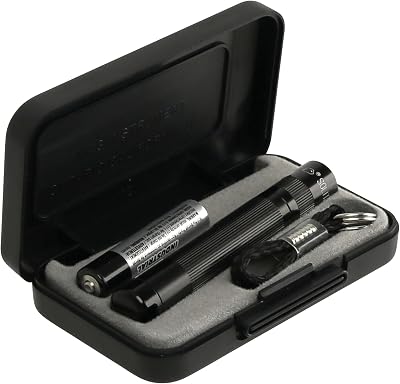 Maglite Solitaire LED Presentation Box Flashlight Black Twist Focus 55m Beam