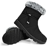 AIDNFDFA Winter Boots for Women 2025: Womens Snow Boots Warm - Waterproof Insulated Ankle Booties - Fur Lined Walking Shoes Outdoor